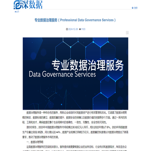 专业数据治理服务（Professional Data Governance Services）